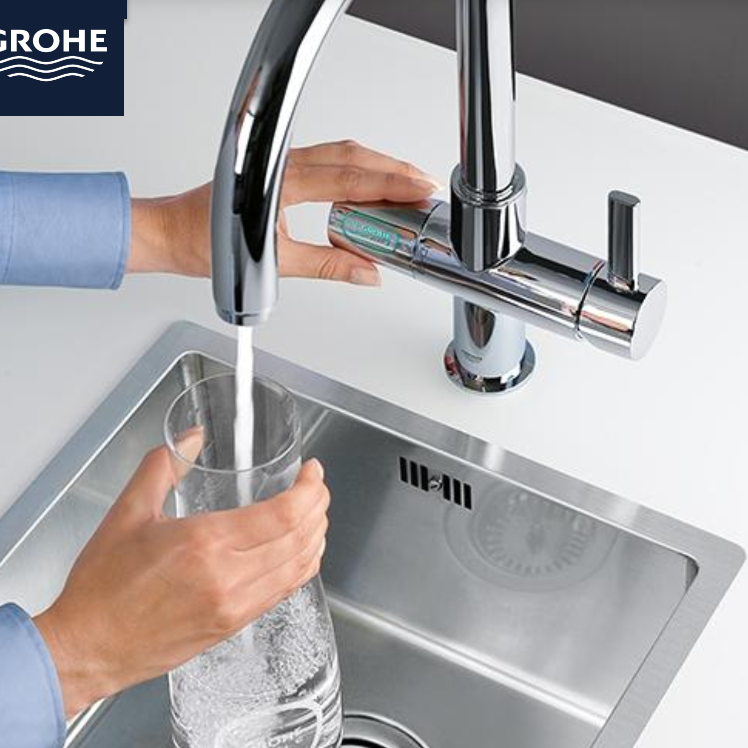 Смесители для кухни для фильтрованной воды. Смеситель Grohe Blue 33251000. Смеситель для кухни (мойки) Grohe Blue 33251000 однорычажный хром. Grohe Blue Pure Minta. Подключить смеситель для кухни Grohe Blue 33251000.